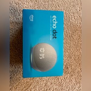 Amazon Echo Dot 4th Gen Smart Speaker with Clock -Blue